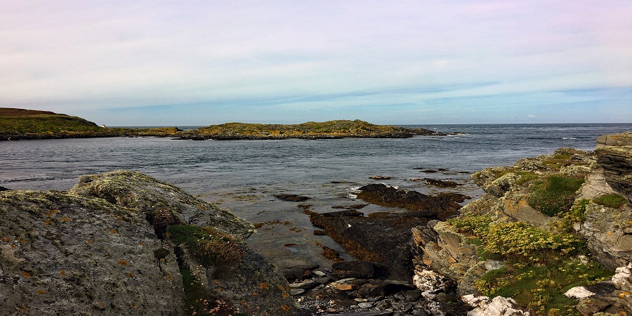 Driving across the headland to see the Calf of Man